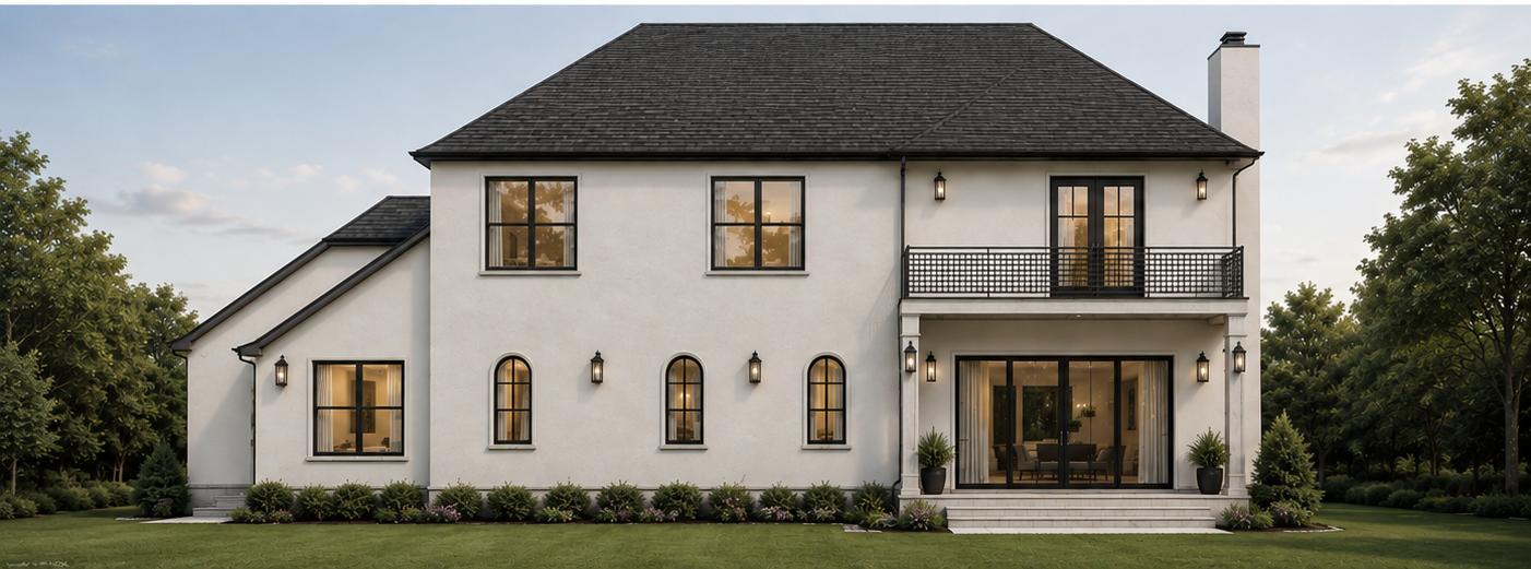 Rear exterior rendering — Wildflower Country Club Home
